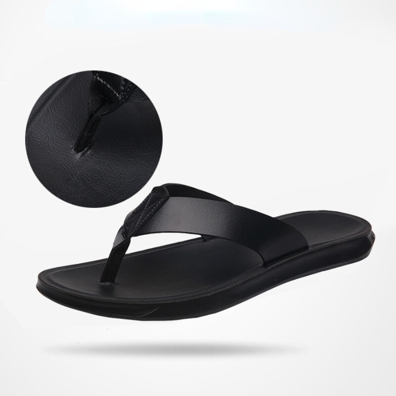 Herren Zehentrenner Kunstleder Riemen Sandalen Komfort Strandschuhe Sommer Außen