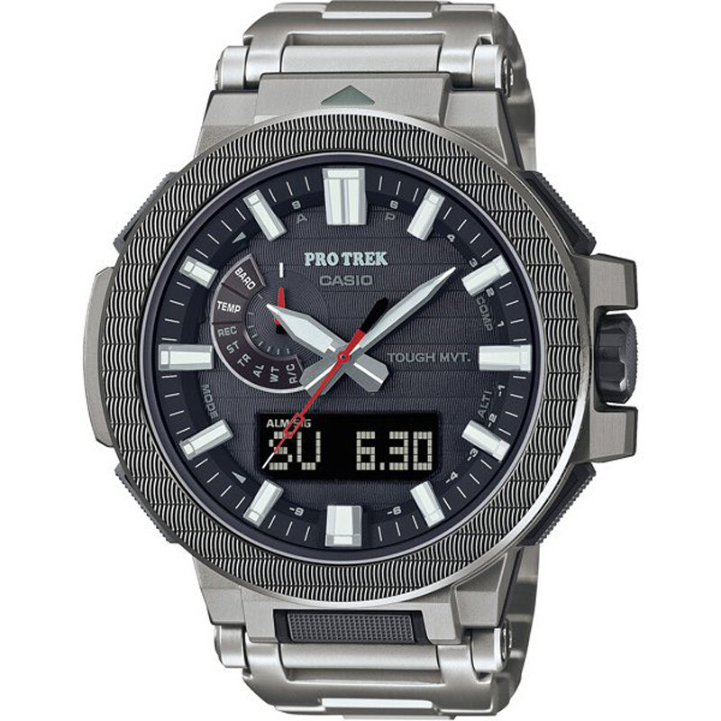 Pre-owned Casio Pro Trek Manaslu Prx-8001yt-7jf Knife Ridge Solar Men Watch Limited Series