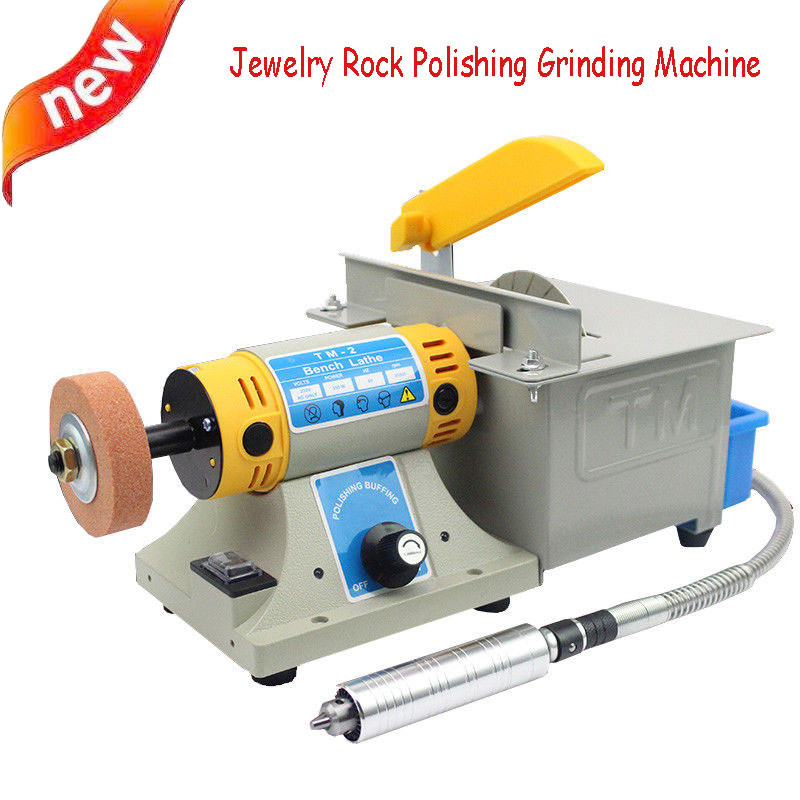 220V Jewelry Rock Bench Polishing Grinding Machine Bench Lathe Polisher