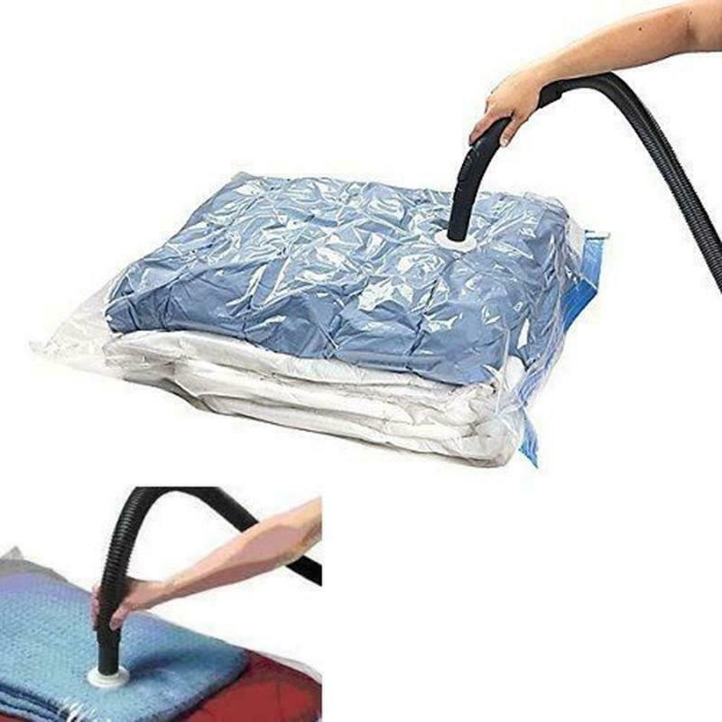 12 x LARGE SPACE SAVING VACUUM STORAGE BAGS CLOTHES BEDDING ORGANIZER