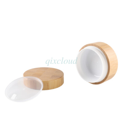 30g Empty Natural bamboo Jars Cosmetic Creme Gel Lip Balm Salve Wood Container