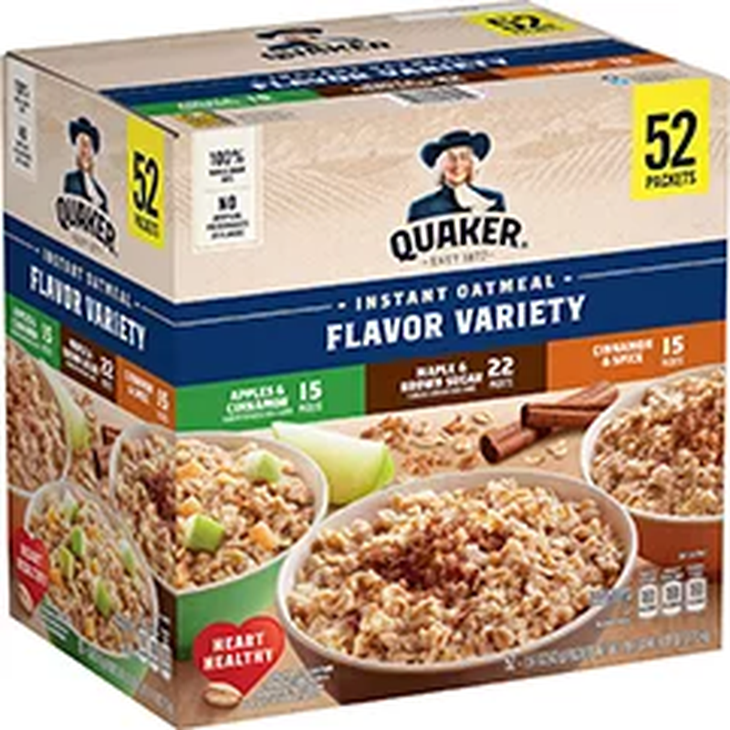 Quaker Instant Oatmeal Variety Pack (1.51 Oz., 52 Pk.)
