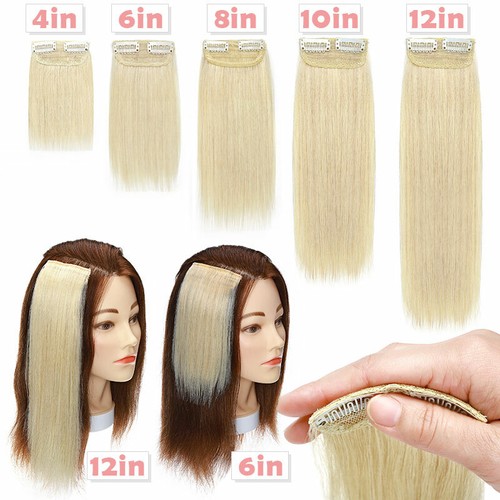 One Piece Hair Pad Clip in 100% Remy Human Hair Extensions Topper Hairpiece Base