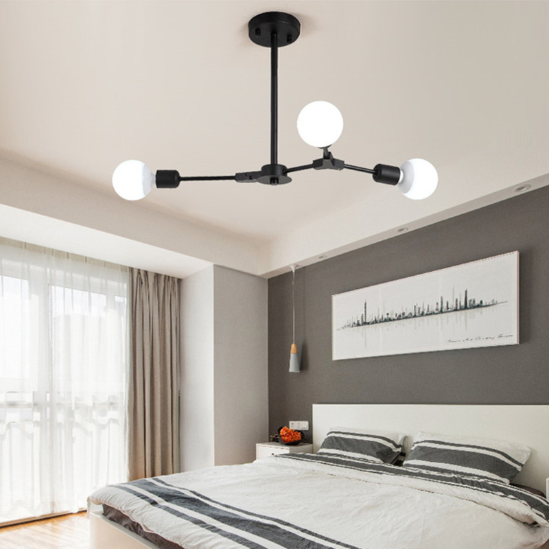 Details About Modern Flush Mount Ceiling Light Kitchen Pendant Light Black Chandelier Lighting