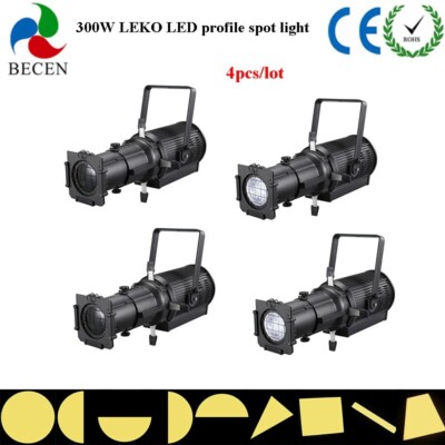 4pcs 300W Led LEKO spotlights Citizen LED Warm White 3200k/19° Theater Stage