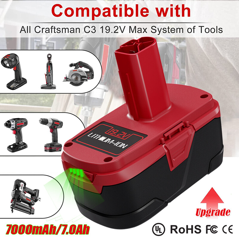 1-2 Pack 8.0Ah for Craftsman 19.2V 11375 Battery C3 DieHard 130279005 130279003