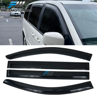 Fits 08-18 Grand Caravan 08-16 Chrysler Town Window Visor Rain Sun Guard Acrylic