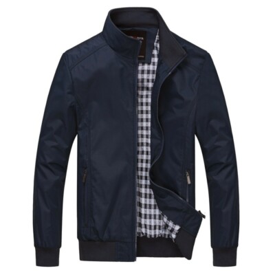 New Mens Bomber Jacket Classic Coat Outerwear Top UK SIZES S M L XL XXL