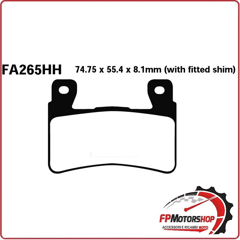 PASTIGLIE FRENO PER MOTO HONDA CBR 900 VTR 1000 SP ANTERIORE EBC FA265HH SINTER