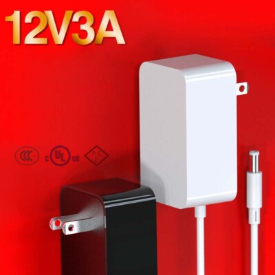 UL Listed 12V DC 1A 2A 3A Power Supply Switch Adapter Transformer Charger