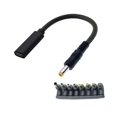 Type-C PD to 12V 3.5 4.8 5.5 6.3 6.4mm Adapter for CCTV Camera Router