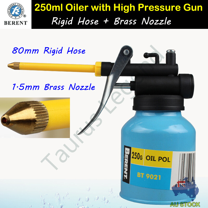 250ml Aluminium Oil Can Oiler High Pressure Lubrication Gun Rigid Spout Nozzle