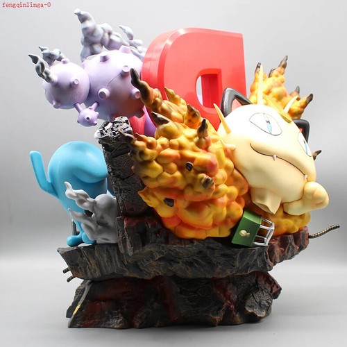 Anime Team Rocket Jessie James Meowth Koffing Figure Model Collection Toys Gift