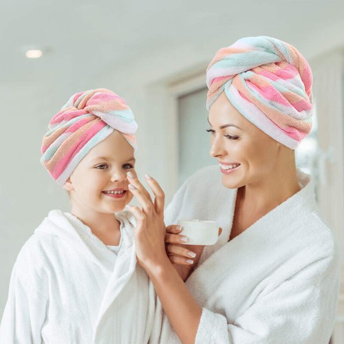 Wrap Spa Bath Head Cap Turban For Long Hair