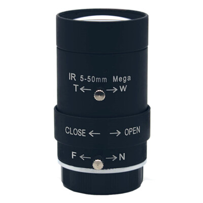 Varifocal 5mm-50mm Video Lens 3MP 1/3'' CS Mount for CCTV Raspberry Pi USB Camera