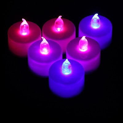 6Pcs Color Changing LED Tea Lights Bulk Flameless Tealight Realistic LED Candles