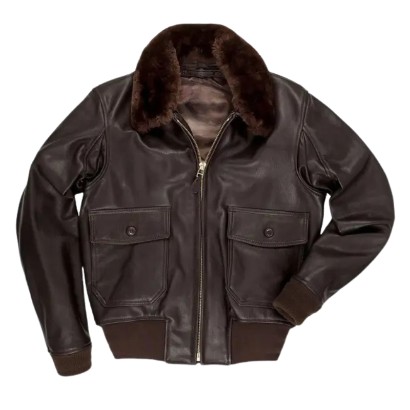 Pre-owned Handmade Leather Aviator Jacket Us Navy G1 Cockpit Usa Ex Avirex Large Size 54 Us 64 Eu In Brown