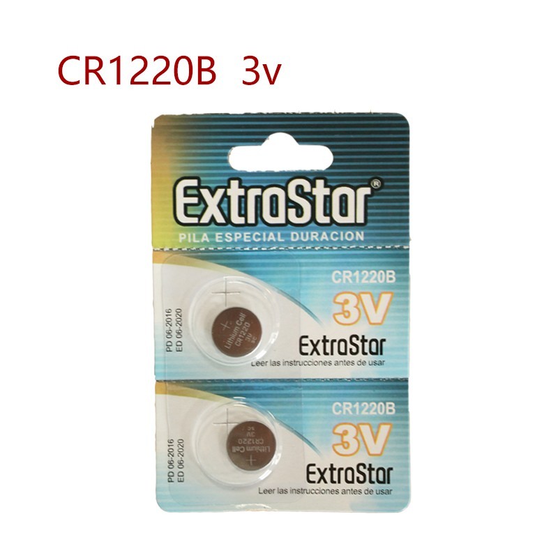 Confezione 2 Batteria Pila CR1220B Bottone Tonda Litio 3V moc