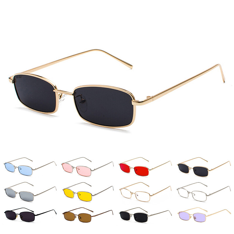 Fashion Slender Square Sunglasses 90s Retro Stylish Small