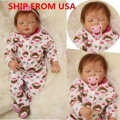 223939Handmade Lifelike Baby Silicone Vinyl Reborn Girl Doll Newborn DollsClothes