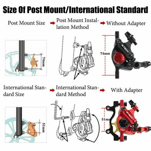 ZOOM Linear Pull Hydraulic Disc Brake Caliper Front Rear Cable Housing Lever Set