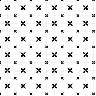 1: 12th Noir Stylisé Étoile Design Tuile Feuille Avec Lumière Gris Coulis