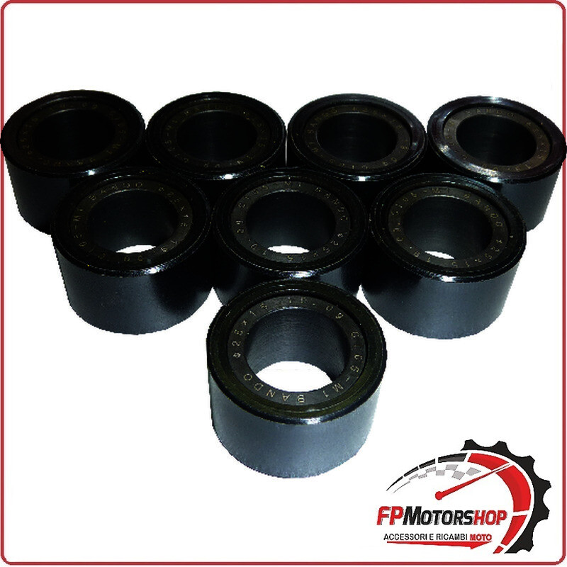 KIT 8 RULLI MASSETTE VARIATORE PER T-MAX 04>11 MAJESTY 400 09>11 25X15 19G BANDO