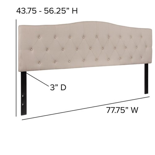 Cambridge Arched Button Tufted Upholstered Headboard