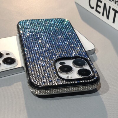 For iPhone 15 Pro Max 14 13 12 11 XS XR 8 7 Glitter Bling Sparkle Diamond Case