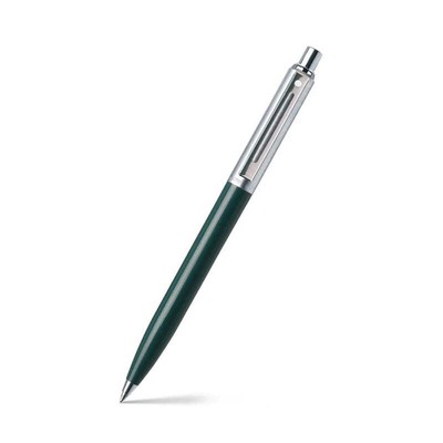 Sheaffer Sentinel Ballpoint Pen, Dark Green, Brushed Chrome Trim