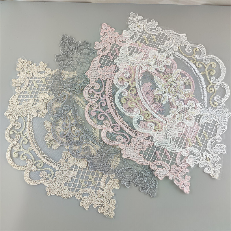 UK STOCK 1x Retro Lace Embroidery Patches DIY Applique for Curtain Cushion Decor
