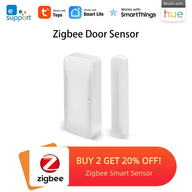 Zigbee2MQTT Door Sensor, Smart Home Window Sensor Works with Home Assistant , eW