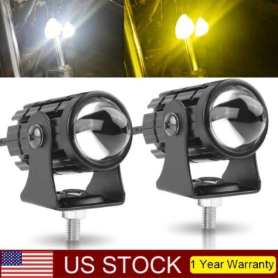2x LED Pods Driving Light Bar Yellow White Work Lamp Spot Fog SUV Offroad Truck