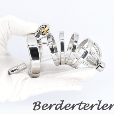 Best CBT Male Chastity Belt Device Stainless Steel Cage Ring Lock Spiked Ring