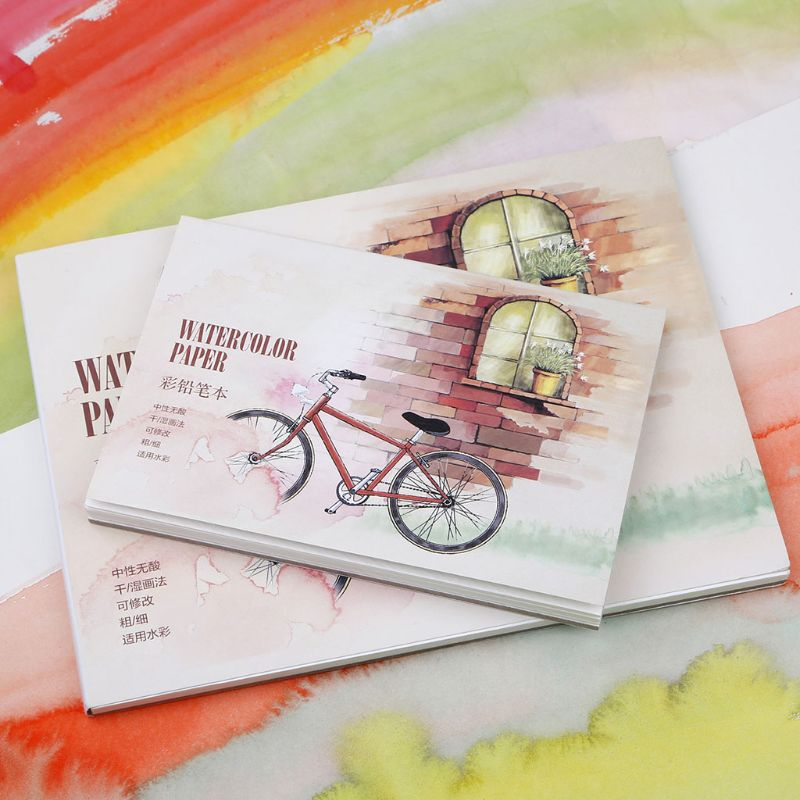 12 Sheet A5/A6 Watercolor Sketchbook Paper for Drawing Painting Color Pencil Boo