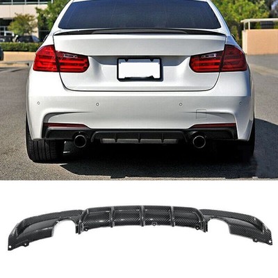 Rear Diffuser Bumper Lip Spoiler For 12-2018 BMW F30 M-Sport Carbon-Fiber Style
