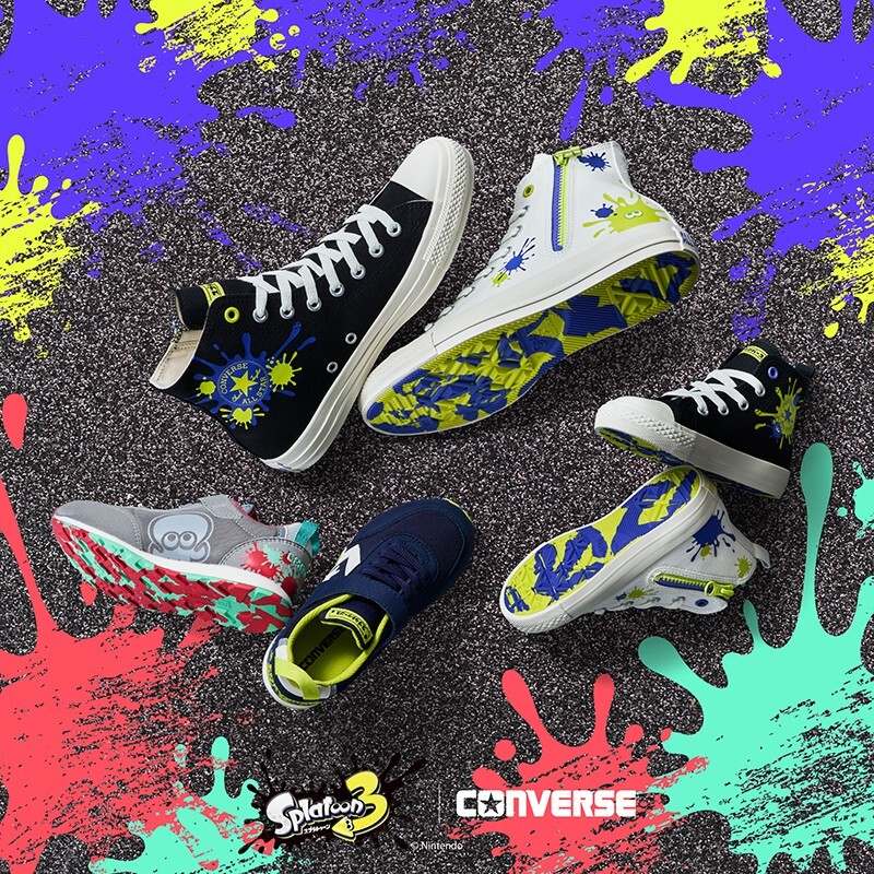 Pre-owned Converse X Splatoon3 Collabo Sneakers All Star Z Hi White 5in-10in Japan