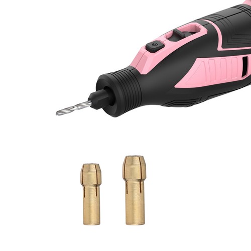 WORKPRO 12V Cordless Rotary Tool Kit 5 Variable Speeds w/Accessory Kit Pink/Gray
