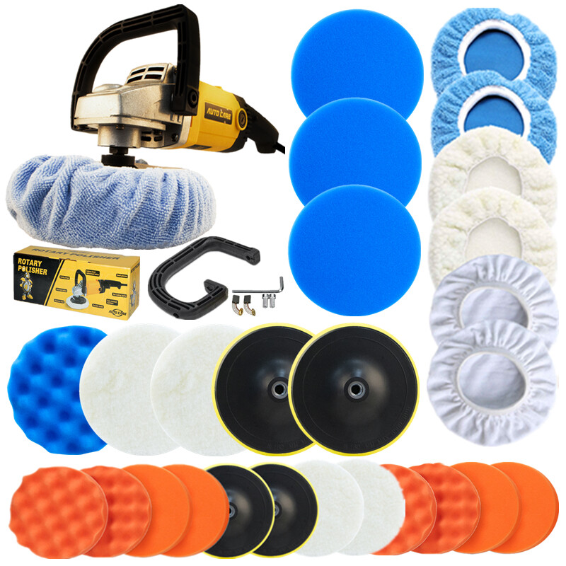 7" 1200w Electric Car Polisher Buffer Sander Waxer Kit Variable 6 Speed