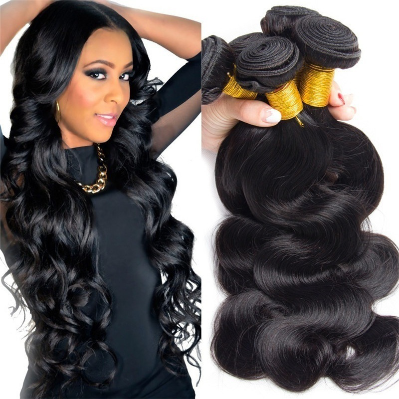 Thick Unprocessed Virgin Human Synthetic Hair Weave Brazilian Body