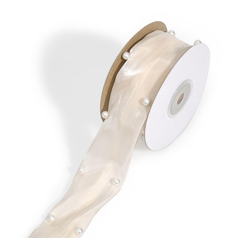 4.6m/Rolle Kunstperle Rand Kuchen Band Braut Hand Strauss Geschenkpackung DIY