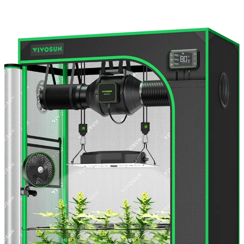 VIVOSUN GIY-B32 Smart Grow Tent Kit w/ VS1000 LED Grow Light,Wifi-Control Auto