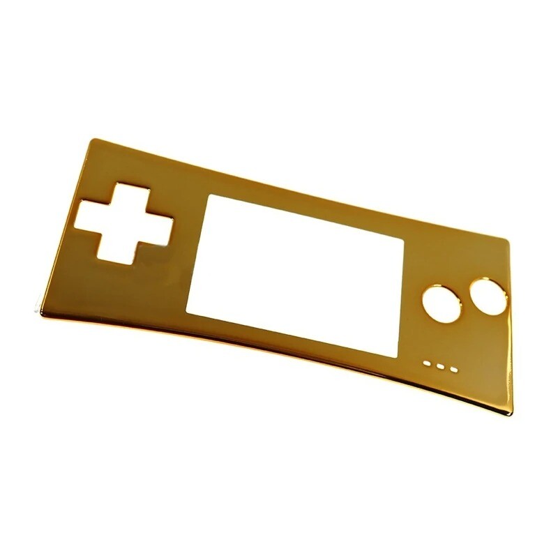 Carcasa frontal Game boy micro Oro Cromado GBM ¡ENVIO GRATIS! - Picture 1 of 2