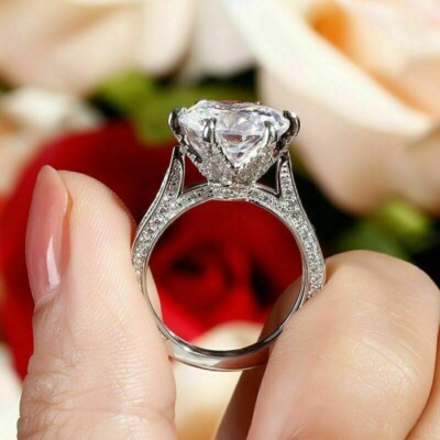 2.50 CT Round Lab-Created Diamond Wedding Engagement Ring 14K White Gold Plated