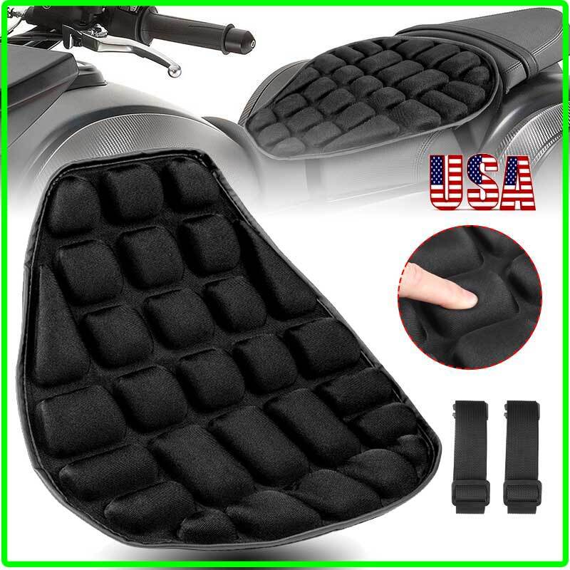 Motorcycle Comfort Gel Seat Cushion Pillow Pad Cover Universal Pressure Relief