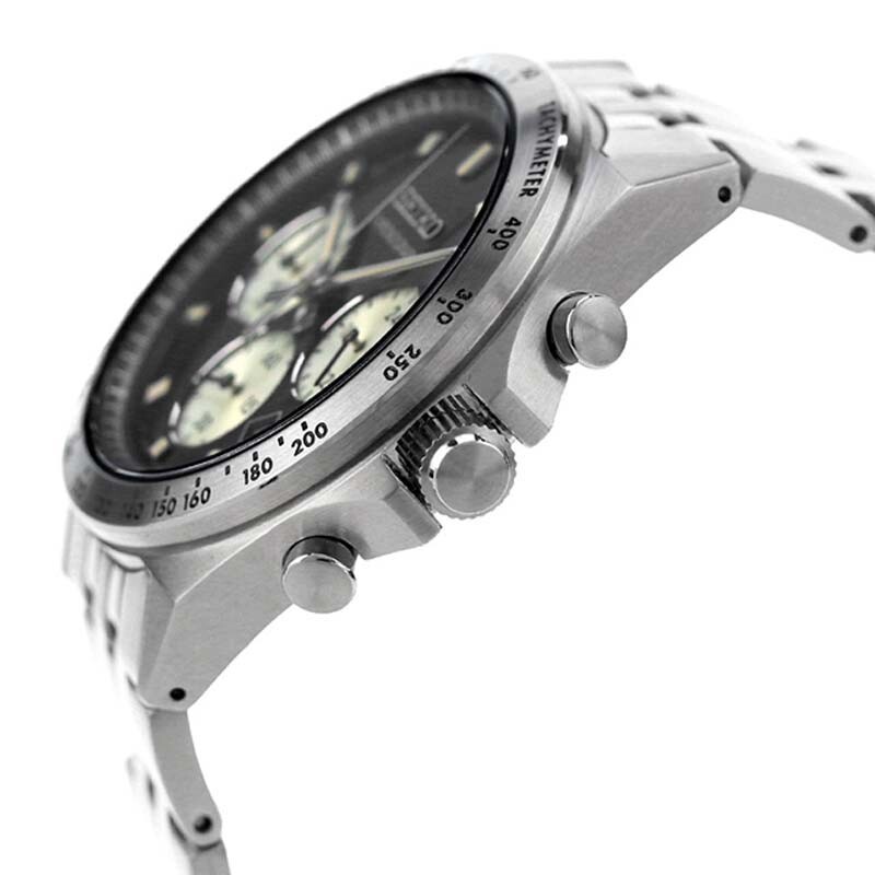 Pre-owned Seiko Spirit Sbtr047 Neo Vintage Chronograph Quartz Stainless Steel Men Watch