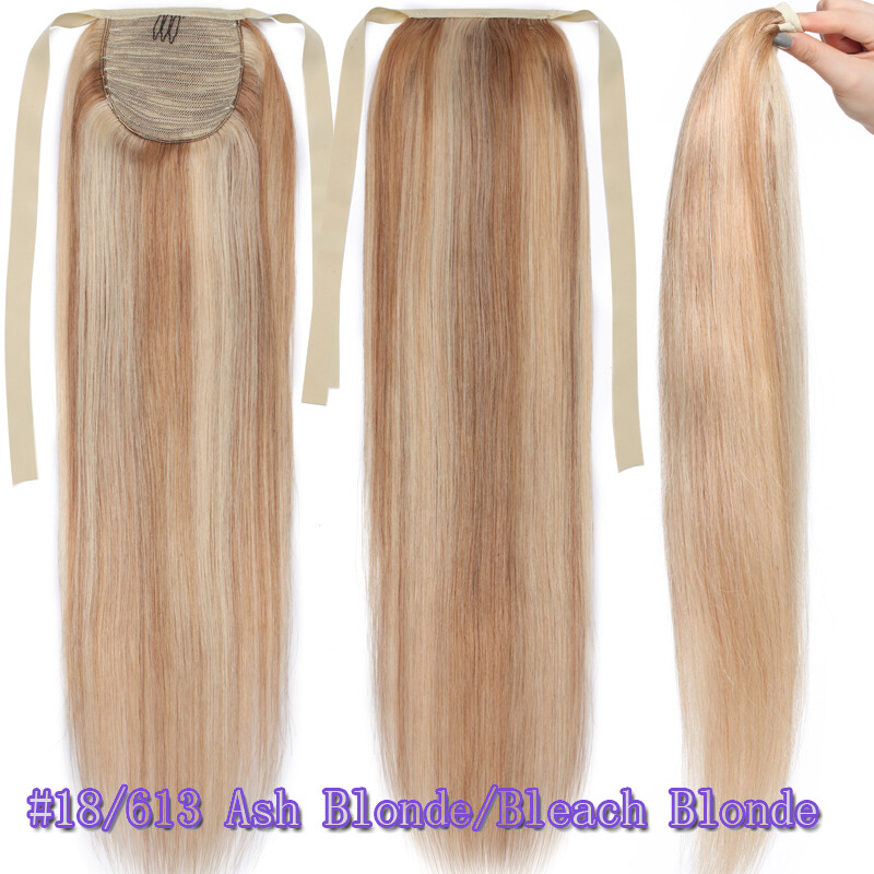 CLEARANCE Clip In Remy Ponytail Hairpiece 100% Human Hair Extensions Wrap Around