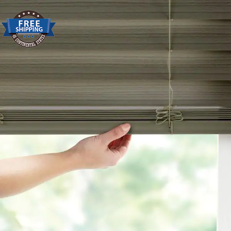 Home Decorators 52" W x 64" H Cordless 2 1/2" Premium Faux Wood Blind - Gray