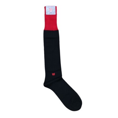 Носки Long Man RED Solid Black с короной One Size 2287.3oz Сделано