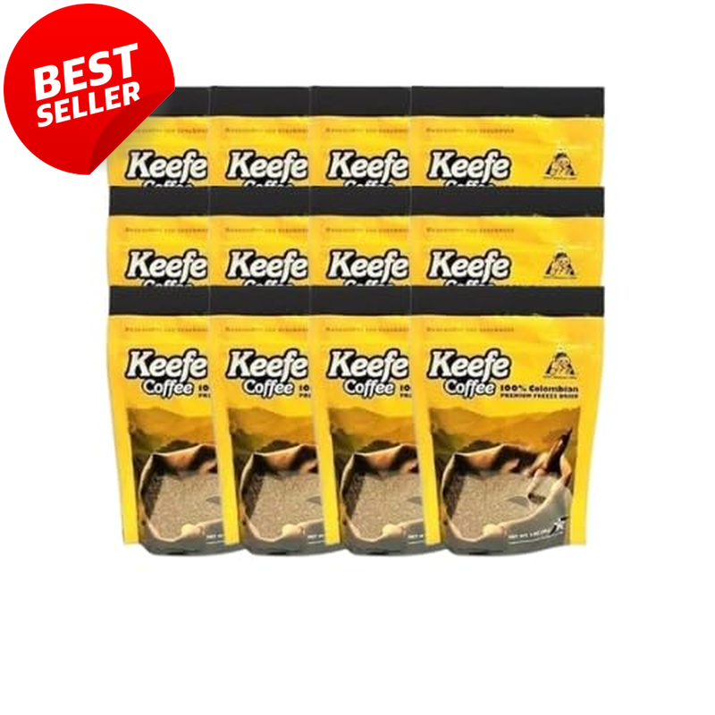Freeze Dried Coffee 3oz 12 Pack 100% Colombian Premium Sealed Bags - US